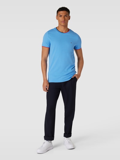 Tommy Hilfiger T-Shirt mit Label-Stitching Aqua 1