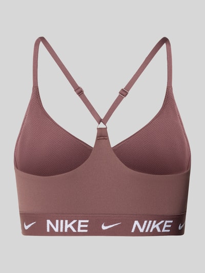 Produktfoto, stanik 'Bustier mit Label-Details und verstellbaren Trägern' od NIKE TRAINING, dopasowany krój, detale z logo, elastyczny pas, regulowane ramiączka