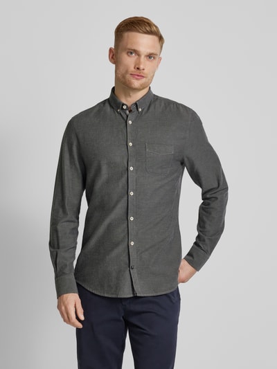 Colours & Sons Regular Fit Freizeithemd mit Button-Dow-Kragen Anthrazit 4