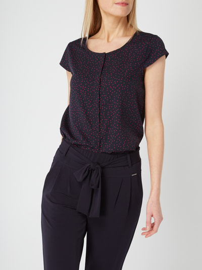 Montego Bluse mit Allover-Muster  Marine 3