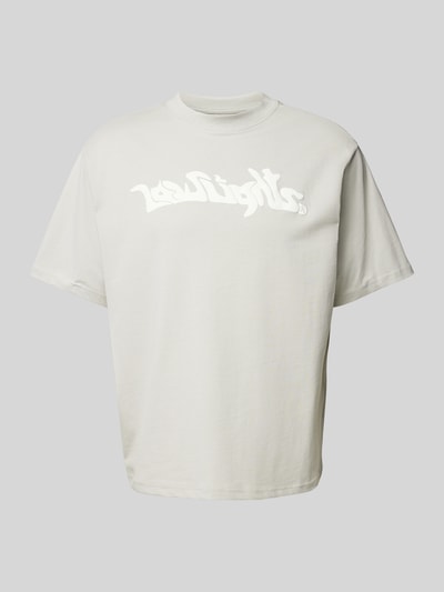 Low Lights Studios T-Shirt mit Label-Print Modell 'WARP' Hellgrau 2