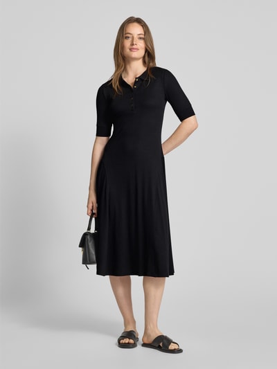Christian Berg Woman Polojurk met drukknoopsluiting Zwart - 1