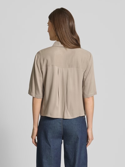 Jake*s Studio Woman Regular Fit Hemdbluse mit 1/2-Arm Taupe 5