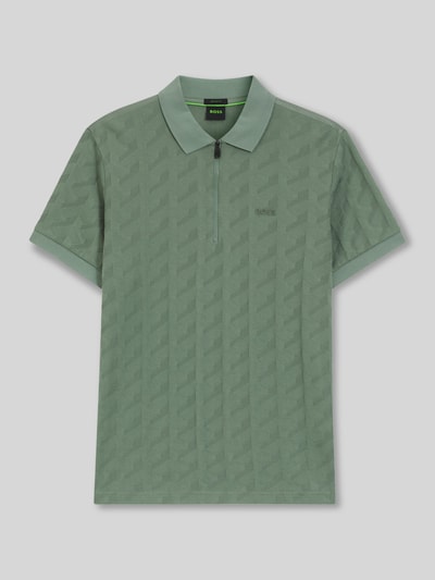 BOSS Green Relaxed Fit Poloshirt mit Strukturmuster Modell 'MIRROR' Lind 2