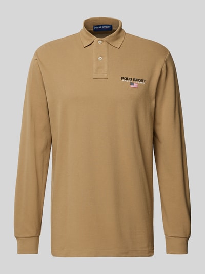 Polo Sport Koszulka polo o kroju classic fit z wyhaftowanym logo Khaki 1