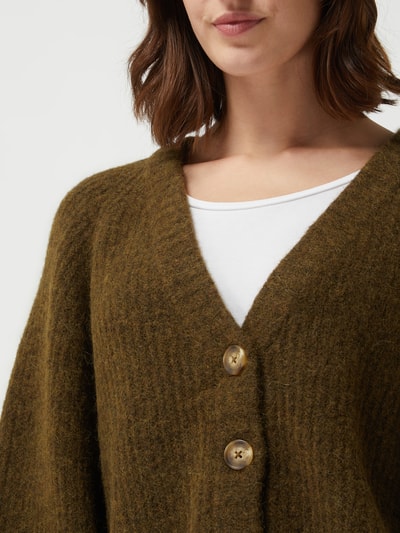 Emily Van den Bergh Cardigan aus Alpakamischung Oliv 3