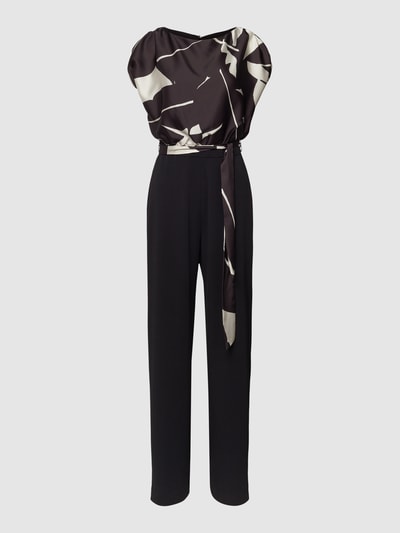 Swing Jumpsuit met tailleband Zwart - 2