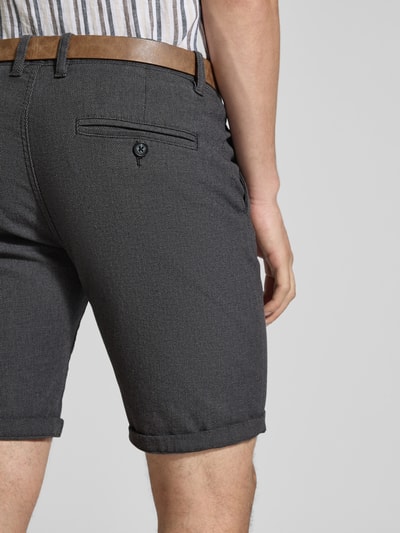 Redefined Rebel Regular Fit Bermudas mit Gesäßtaschen Modell 'NEBRASKA' Anthrazit Melange 3