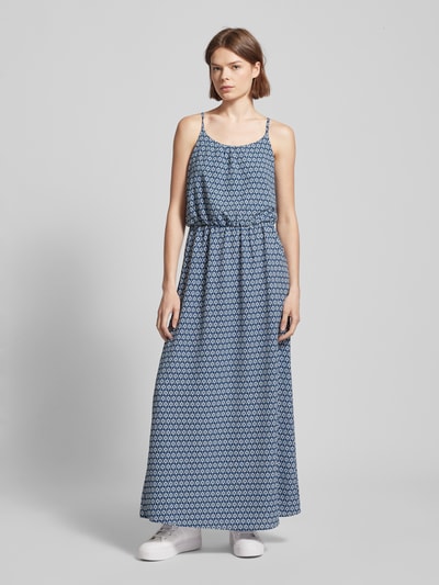 Only Maxi-jurk met all-over print, model 'WINNER' Jeansblauw - 4