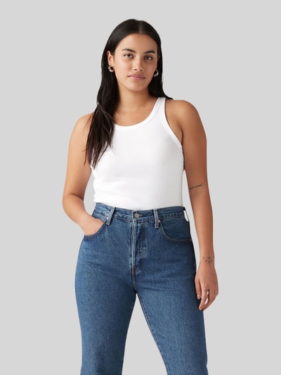 Levi's® Top o kroju slim fit z prążkowanej dzianiny Biały 4