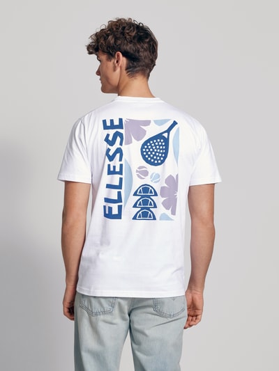 Ellesse T-shirt met labelprint, model 'IMPRONTA' Lila - 5