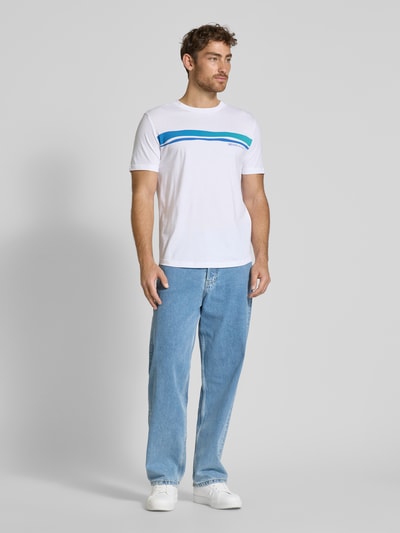 Tom Tailor Denim Regular Fit T-Shirt aus reiner Baumwolle Weiss 1