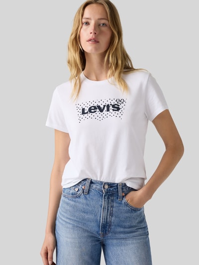 Levi's® Regular Fit T-Shirt aus reiner Baumwolle mit Logo-Print Weiss 1