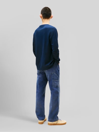 Tommy Jeans Slim Fit Langarmshirt aus reiner Baumwolle Dunkelblau 5