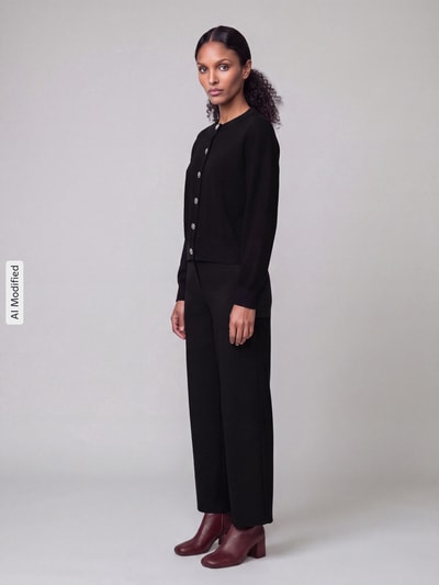 VERO MODA Regular Fit Strickjacke aus Viskose-Mix Modell 'NOELLA' Black 1
