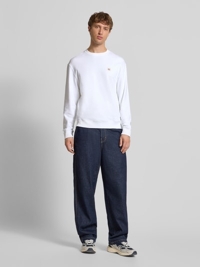 Calvin Klein Jeans Sweatshirt met labeldetail en ronde hals Wit - 1