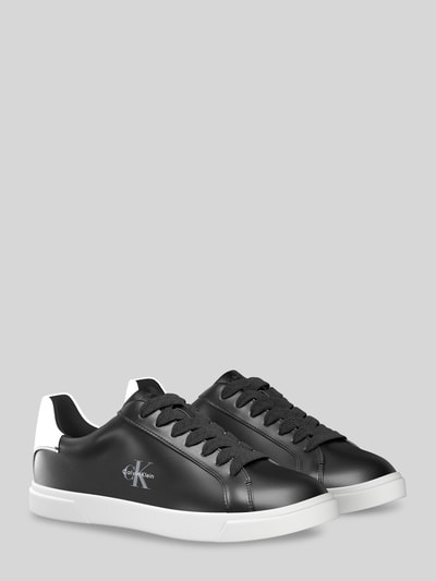 CK Calvin Klein Sneakersy z naturalnej skóry z wytłaczanym logo Czarny 1