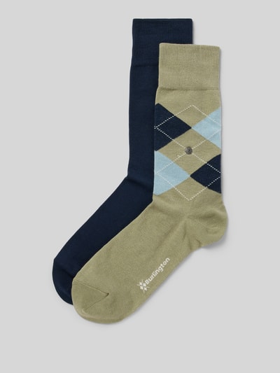 Burlington Socken mit Label-Detail Blau 1