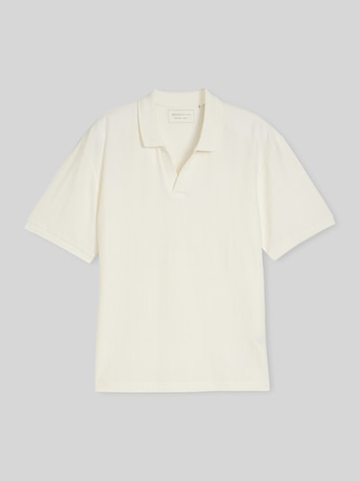 Tom Tailor Denim Regular Fit Poloshirt aus reiner Baumwolle Weiss 2
