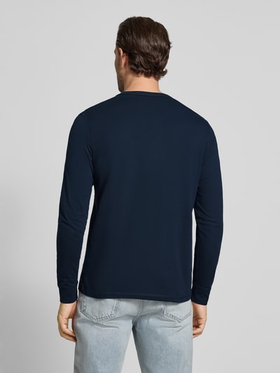 Tom Tailor Regular Fit Langarmshirt aus reiner Baumwolle Marine 5