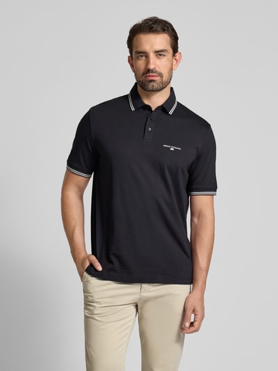 ARMANI EXCHANGE Poloshirt met labelprint Marineblauw - 4