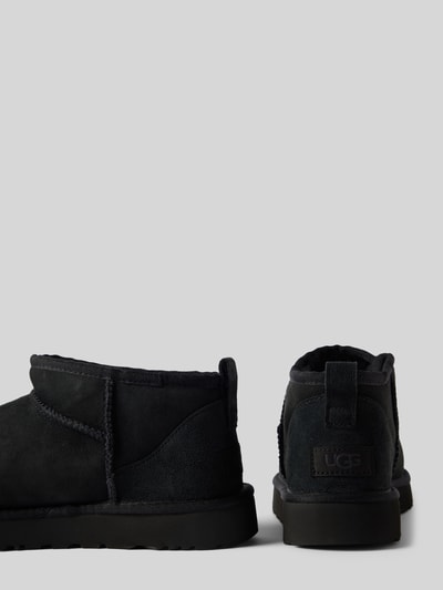 UGG Boots van leer, model 'CLASSIC ULTRA MINI' Zwart - 2