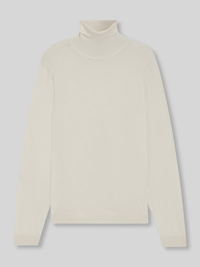 BOSS Regular fit coltrui van pure scheerwol, model 'MUSSO' Offwhite - 2