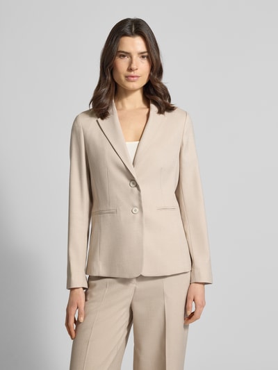 MORE & MORE Slim Fit Blazer mit Reverskragen und Paspeltaschen Beige 4