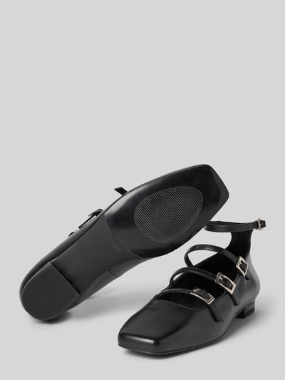 ALOHAS Ballerinas aus Leder mit Dornschließen Modell 'LUKE' Black 4