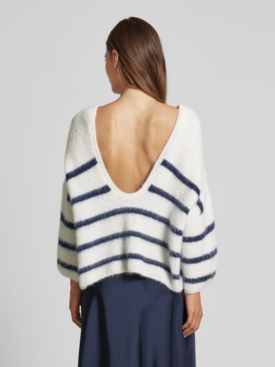 Bash Gebreide pullover met boothals, model 'BIGUEL' Ecru - 5