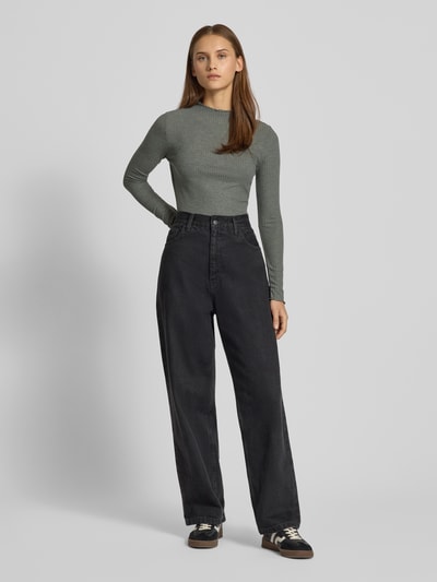 Only Slim Fit Langarmshirt mit Viskose-Anteil Modell 'LEMMA' Stein 1