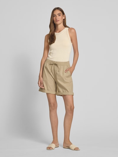 s.Oliver RED LABEL Relaxed Fit Shorts aus Baumwoll-Lyocell-Mix Beige 1