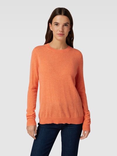 Christian Berg Woman Kaschmirpullover in melierter Optik Apricot 4