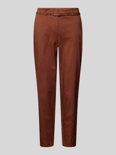 Christian Berg Woman Slim Fit Stoffhose mit verkürztem Schnitt Mittelbraun 2
