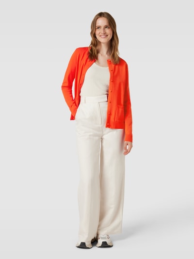 Marc Cain Strickjacke mit Label-Applikation Modell 'ADDITIONS' Hellrot 1