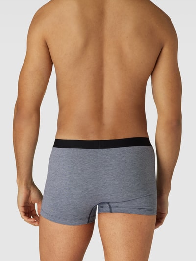 Schiesser Boxershort in gemêleerde look, model 'Piqué' Marineblauw - 4