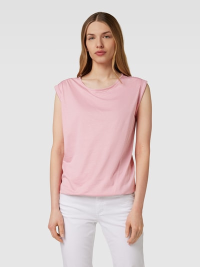 Montego T-shirt met streepmotief Oudroze - 4