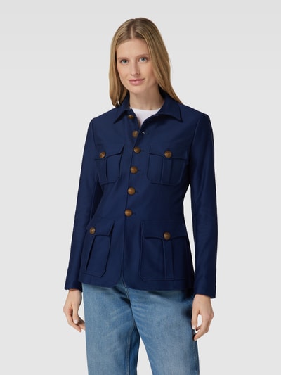 Polo Ralph Lauren Żakiet z kieszeniami z patką model ‘FREYA’ Granatowy 4