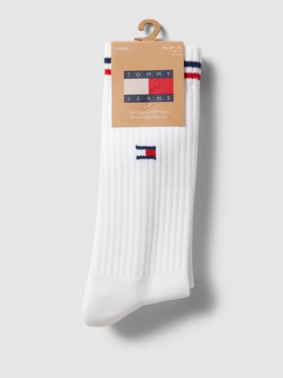 Tommy Hilfiger Socken mit Kontraststreifen im 2er-Pack Weiss 3