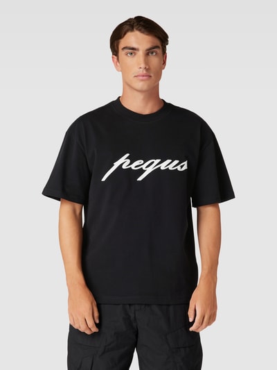 PEQUS T-Shirt mit Label-Print Black 4