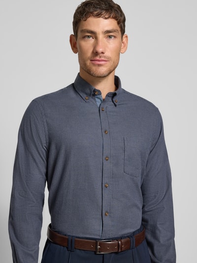 Christian Berg Men Vrijetijdsoverhemd met knoopsluiting Grafiet - 3