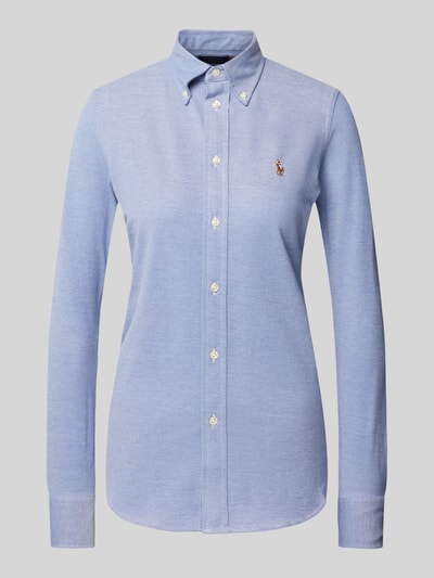 Polo Ralph Lauren Bluse mit Button-Down-Kragen Blau 2