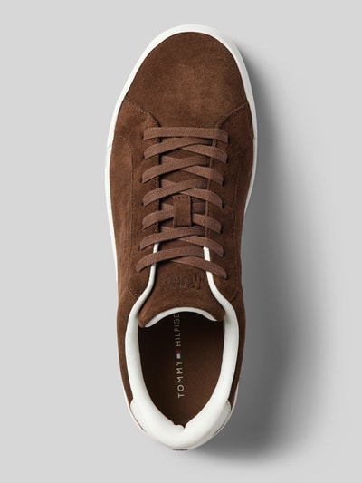 Tommy Hilfiger Sneaker aus Leder mit Label-Details Modell 'COURT BETTER' Dunkelbraun 3