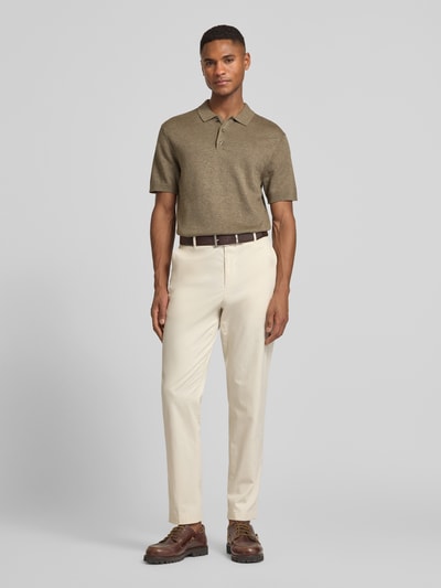 Casual Friday Regular Fit Poloshirt mit Knopfleiste Modell 'BELLS' Schoko 1