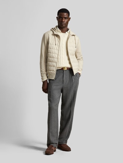 Polo Ralph Lauren Regular Fit Strickjacke aus Baumwoll-Mix Taupe 1
