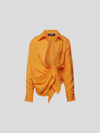 Jacquemus Hemdbluse in Wickel-Optik Orange 2