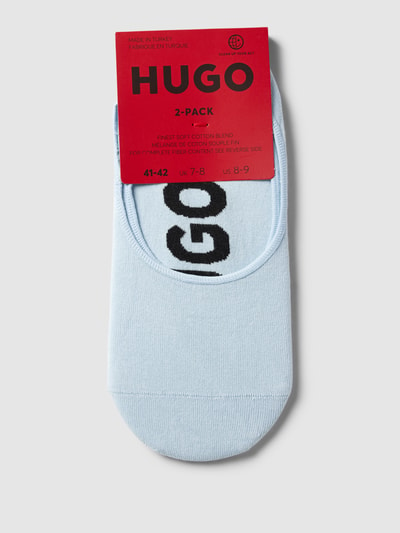 HUGO Füßlinge mit Label-Schriftzug im 2er-Pack Hellblau 3