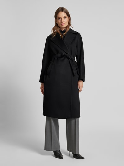 Weekend Max Mara Kaschmirmantel mit Bindegürtel Modell 'CASCIA' BLACK 4