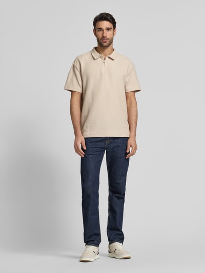 MCNEAL Regular fit poloshirt met ritssluiting Beige - 1