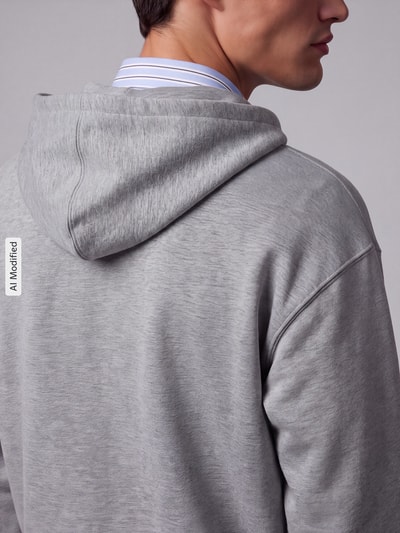 ONLY & SONS Sweatjacke mit Zweiwege Reißverschluss Mittelgrau Melange 3
